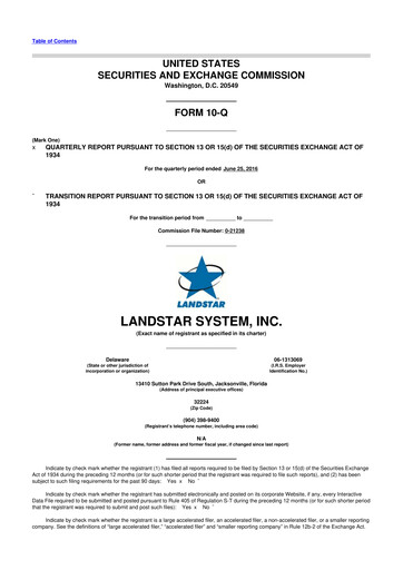 Thumbnail Landstar System
 10-Q Quarterly Report FY2016 