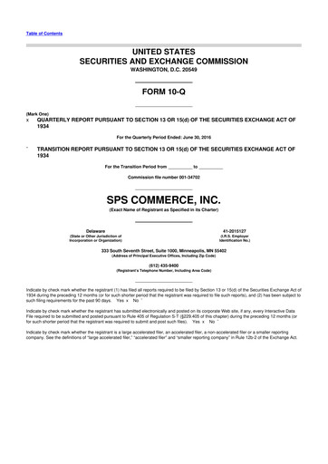 Thumbnail SPS Commerce
 10-Q Quarterly Report FY2016 