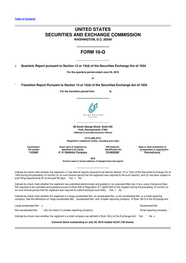 Miniature Magnera 10-Q Rapport trimestriel 2016 