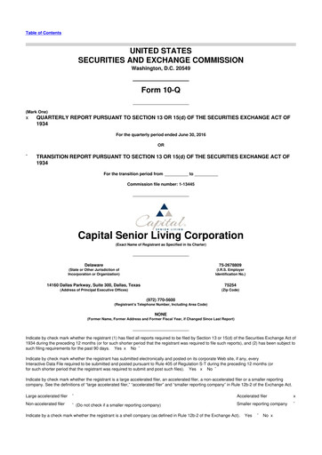 Thumbnail Sonida Senior Living 10-Q Quarterly Report FY2016 