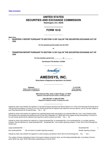 Thumbnail Amedisys 10-Q Quarterly Report FY2016 