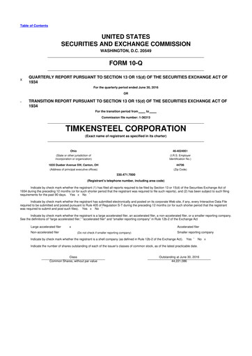Thumbnail Metallus 10-Q Quarterly Report FY2016 