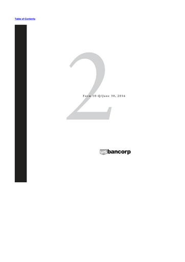 Miniature U.S. Bancorp 10-Q Rapport trimestriel 2016 