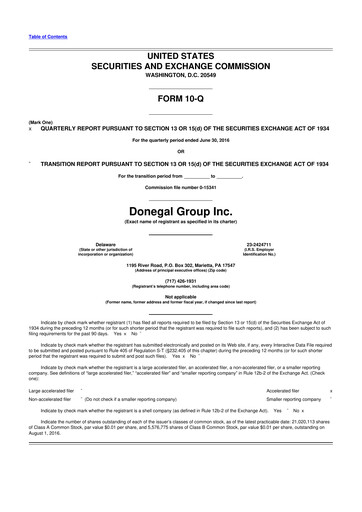 Thumbnail Donegal Group 10-Q Quarterly Report FY2016 