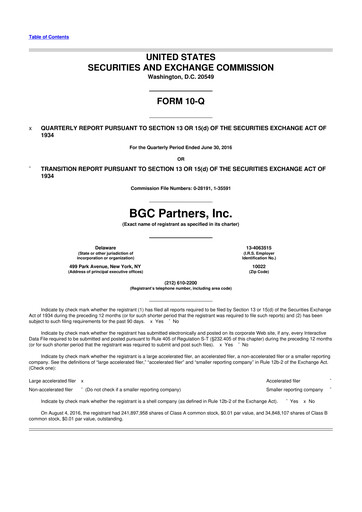 Thumbnail BGC Group
 10-Q Quarterly Report FY2016 