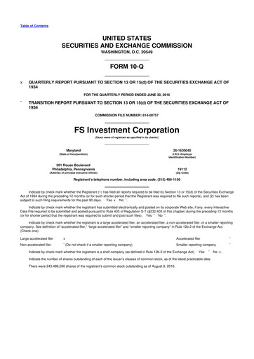 Vorschaubild FS KKR Capital
 10-Q Quartalsbericht  