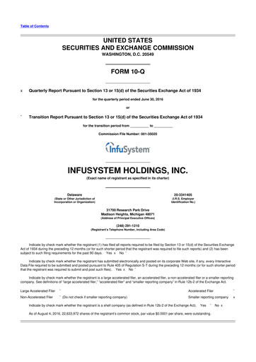 Thumbnail InfuSystem 10-Q Quarterly Report FY2016 