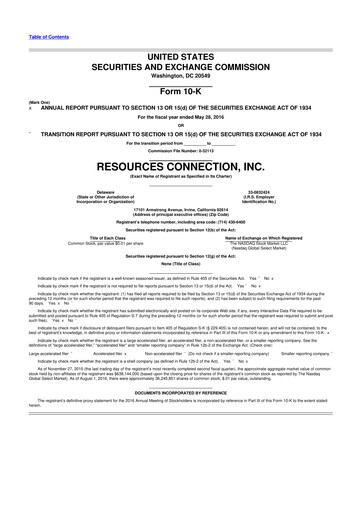 Thumbnail RGP (Resources Connection) 10-K Annual Report 2016