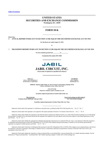 Thumbnail Jabil 10-K Annual Report 2016