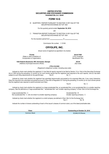 Thumbnail Artivion 10-Q Quarterly Report FY2016 