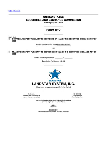Thumbnail Landstar System
 10-Q Quarterly Report FY2016 