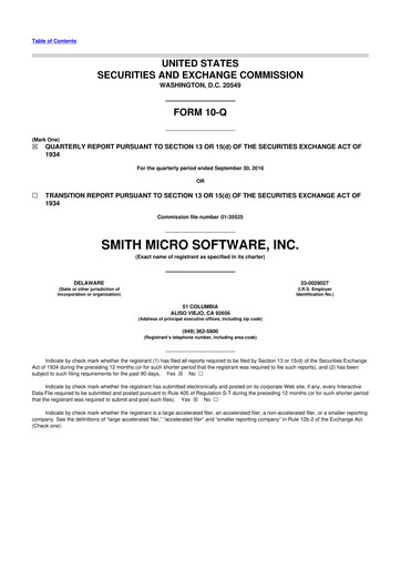 Thumbnail Smith Micro Software
 10-Q Quarterly Report FY2016 