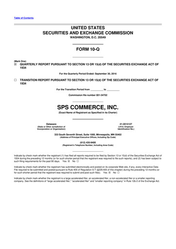 Thumbnail SPS Commerce
 10-Q Quarterly Report FY2016 