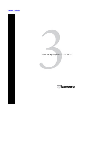 Miniature U.S. Bancorp 10-Q Rapport trimestriel 2016 