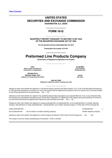 Thumbnail Preformed Line Products 10-Q Quarterly Report FY2016 
