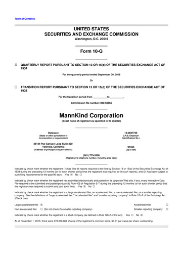 Thumbnail MannKind Corp 10-Q Quarterly Report FY2016 