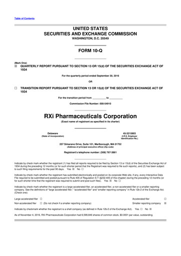 Thumbnail Phio Pharmaceuticals 10-Q Quarterly Report FY2016 