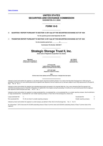 Vorschaubild SmartStop Self Storage REIT 10-Q Quartalsbericht 2016 