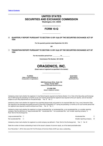 Thumbnail Oragenics 10-Q Quarterly Report FY2016 