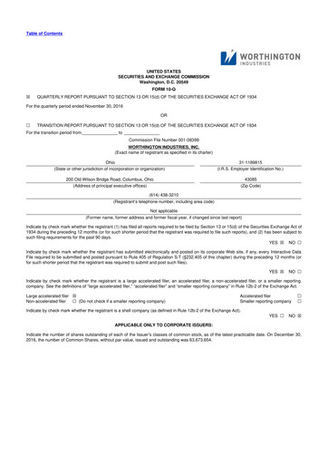 Thumbnail Worthington Enterprises 10-Q Quarterly Report FY2017 