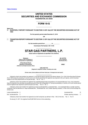 Thumbnail Star Group 10-Q Quarterly Report FY2017 