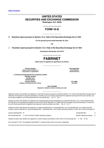 Thumbnail Fabrinet
 10-Q Quarterly Report FY2017 