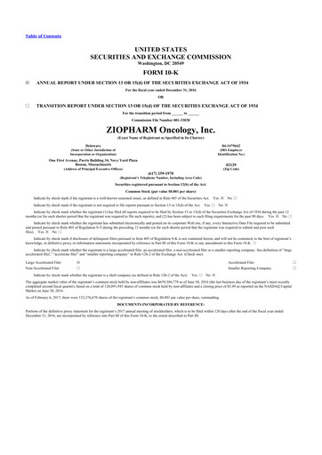 Vorschaubild Alaunos Therapeutics 10-K Jahresbericht 2016