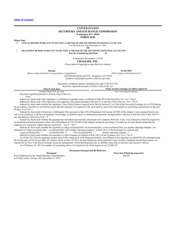 Thumbnail Artivion 10-K Annual Report 2016