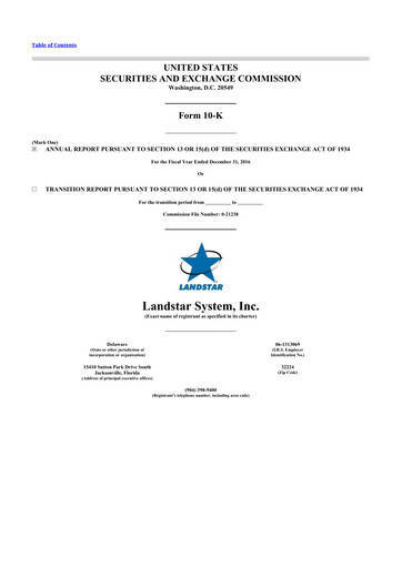 Thumbnail Landstar System
 10-K Annual Report 2016