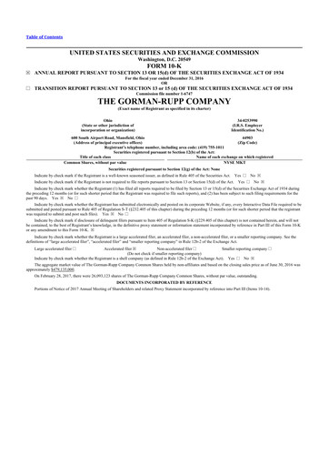 Thumbnail Gorman-Rupp 10-K Annual Report 2016