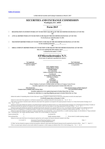 Thumbnail STMicroelectronics 20-F Annual Report 2016