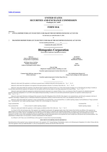 Miniature Ocugen 10-K Rapport annuel 2016