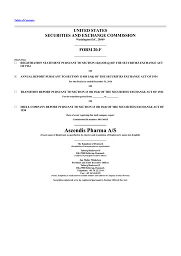 Thumbnail Ascendis Pharma
 20-F Annual Report 