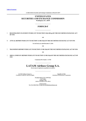 Thumbnail LATAM Airlines  20-F Annual Report 