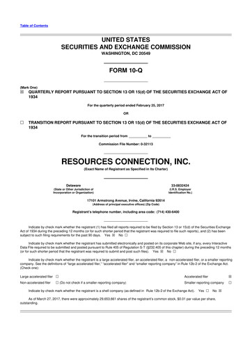 Thumbnail RGP (Resources Connection) 10-Q Quarterly Report FY2017 