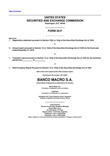 Thumbnail Banco Macro
 20-F Annual Report 