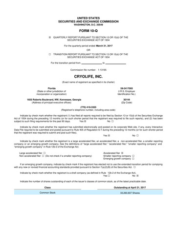 Thumbnail Artivion 10-Q Quarterly Report FY2017 