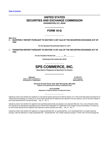 Thumbnail SPS Commerce
 10-Q Quarterly Report FY2017 