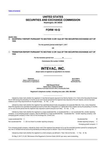 Thumbnail Intevac
 10-Q Quarterly Report FY2017 