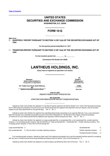 Thumbnail Lantheus Holdings 10-Q Quarterly Report FY2017 