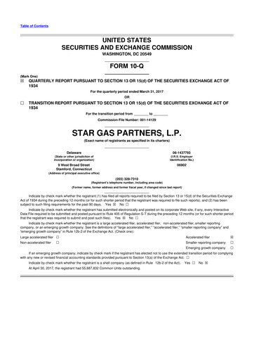 Thumbnail Star Group 10-Q Quarterly Report FY2017 