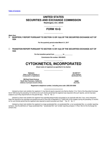Thumbnail Cytokinetics
 10-Q Quarterly Report FY2017 