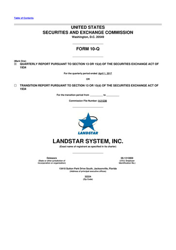 Thumbnail Landstar System
 10-Q Quarterly Report FY2017 
