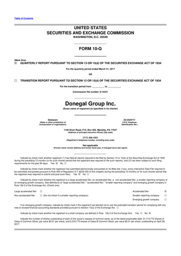 Thumbnail Donegal Group 10-Q Quarterly Report FY2017 