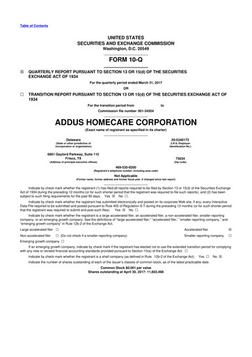 Vorschaubild 
Addus HomeCare 10-Q Quartalsbericht 2017 