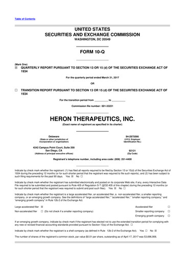Thumbnail Heron Therapeutics 10-Q Quarterly Report FY2017 