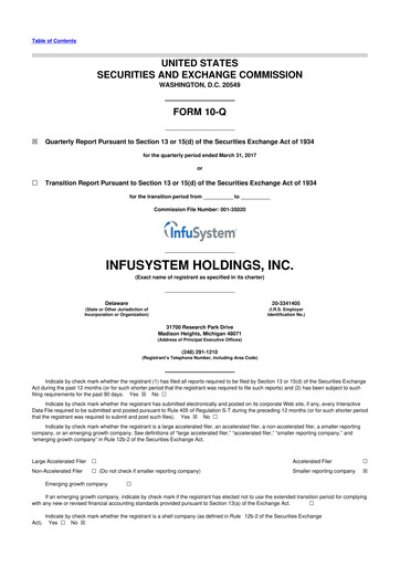 Thumbnail InfuSystem 10-Q Quarterly Report FY2017 