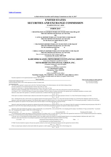 Thumbnail Mitsubishi UFJ Financial 20-F Annual Report 2016