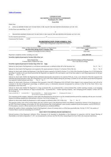 Thumbnail Worthington Enterprises 10-K Annual Report 2017