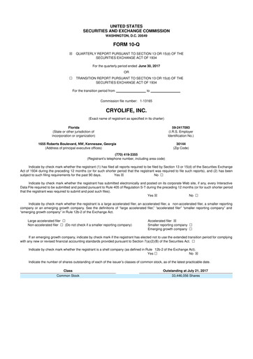 Thumbnail Artivion 10-Q Quarterly Report FY2017 